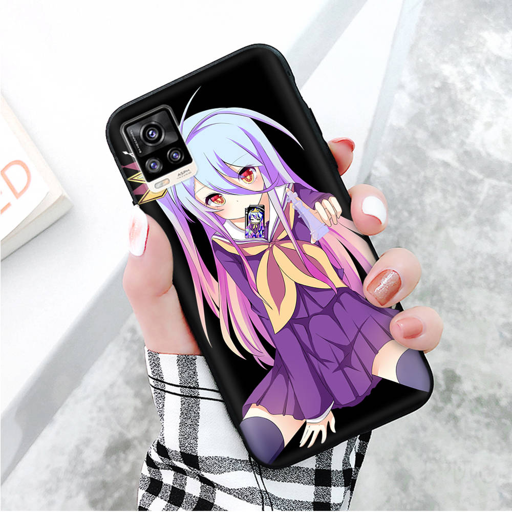 Schwarze Hülle für Xiaomi Redmi 13C Note 9 iPhone XR 7 8 14 15 11 12 13 X XS Pro Max Samsung A25 S23 S24 FE Ultra Plus No Game No Life