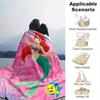 1pc Mermaid Printing Blanket - Soft, All-Season Throw for Living Room, Bedroom,Personalized Gift with Adorable Cartoon Design