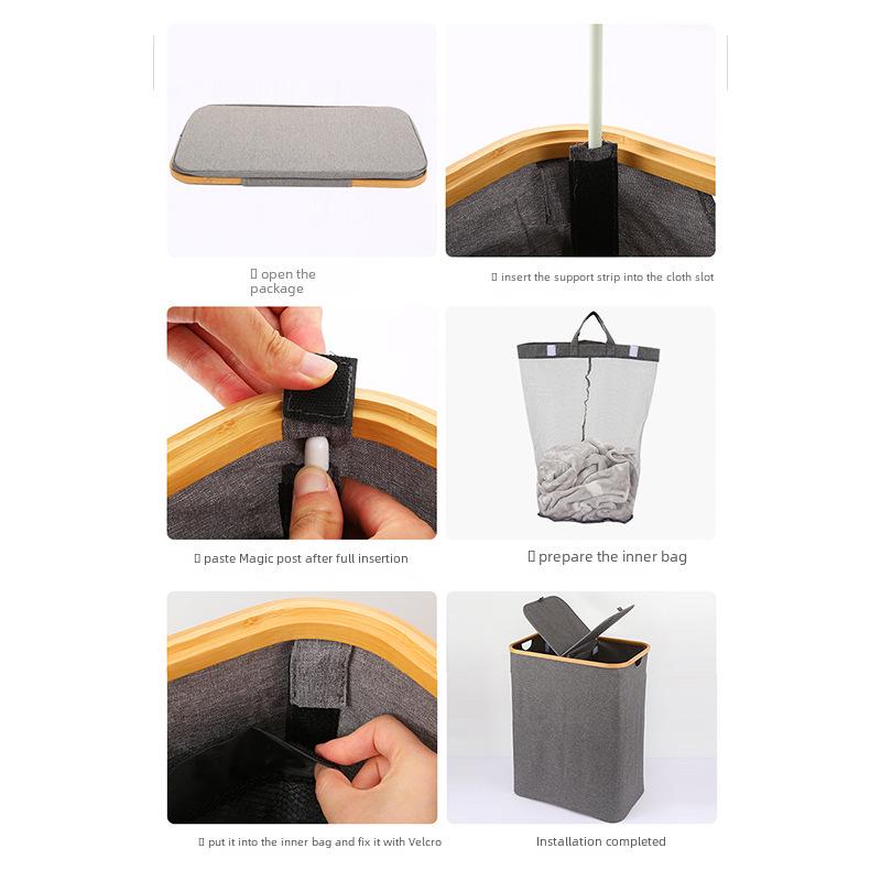 Doppelnutzungs-Wasserdichter Wäschekorb aus Oxford-Gewebe mit Großem Fassungsvermögen