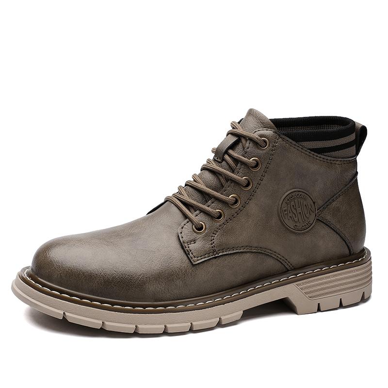 Autumn Men Boots Non Slip Comfortable Outdoor Shoes Plus Size Men'S Shoes Casual Leather Basic Footwear Brand Fashion Sneakers