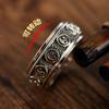 S925 Sterling Silver Ethnic Tai Chi Bagua Men's Ring - Retro Style National Trend Stackable Index Finger Jewelry