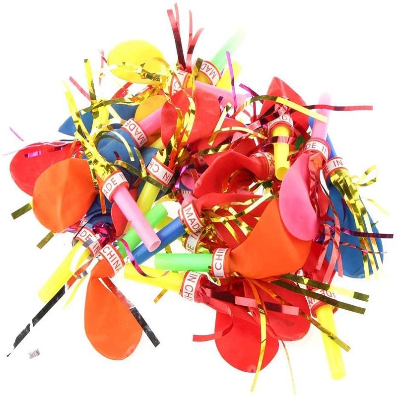 50 Stück Lustige Bunte Blaswhistle-Ballons Für Kinder Geburtstagsfeier Festival Cheerleading Geschenk Dekoration Clown Requisiten