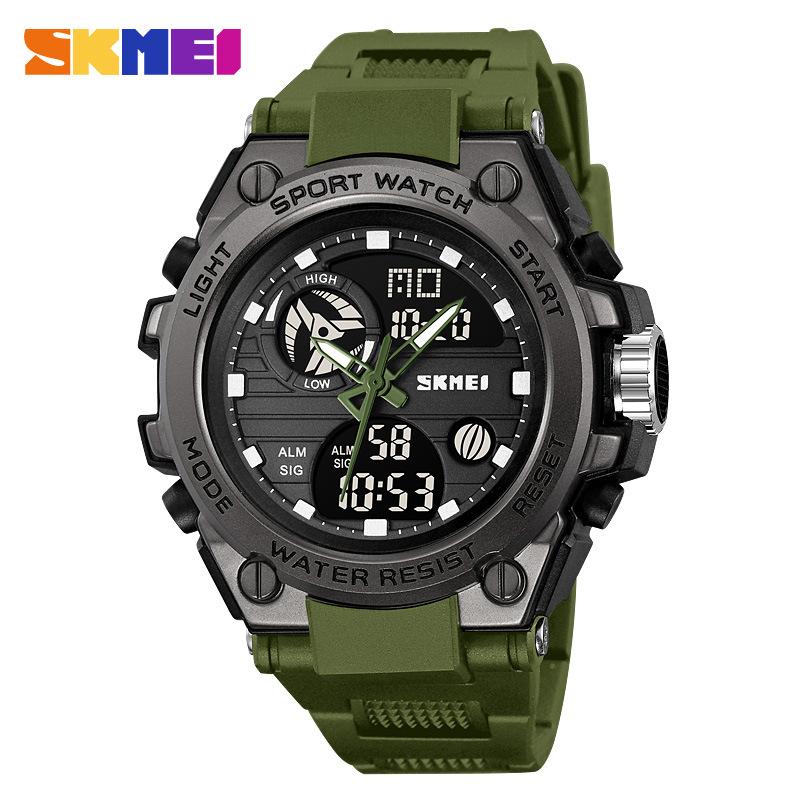 New Metal Case Large Dial Men's Electronic Watch Fashion Multifunctional Digital Dual Display Student Watch