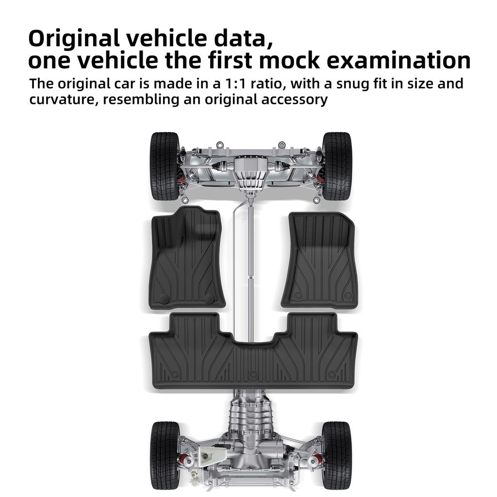 Smabee Left Drive for BYD Denza B5 2023‑2026 Fangchengbao/Leopard 5 TPE 3D Car All-weather Floor Mats Trunk Pad Accessories