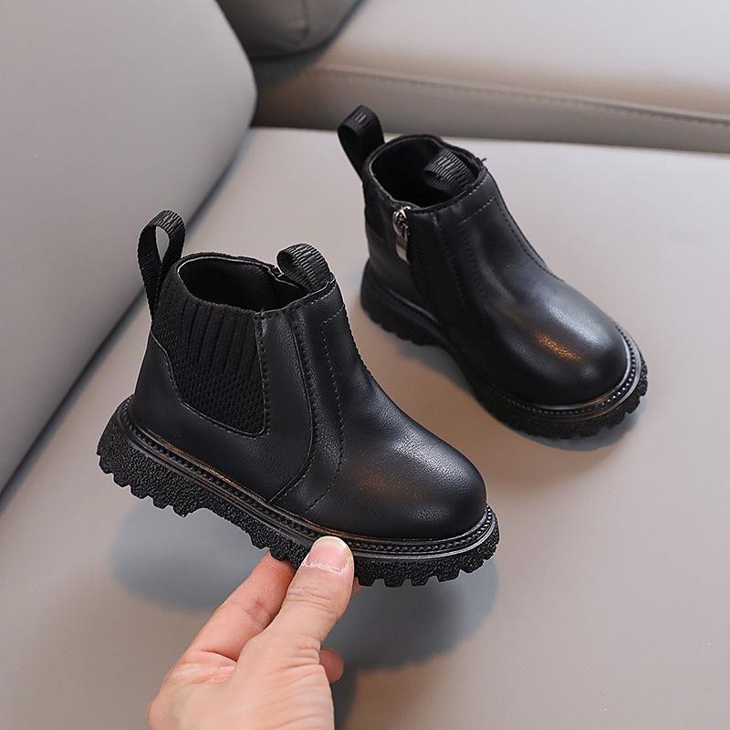 2025 Spring & Autumn Fashion Casual Little Leather Boots for Boys & Girls
