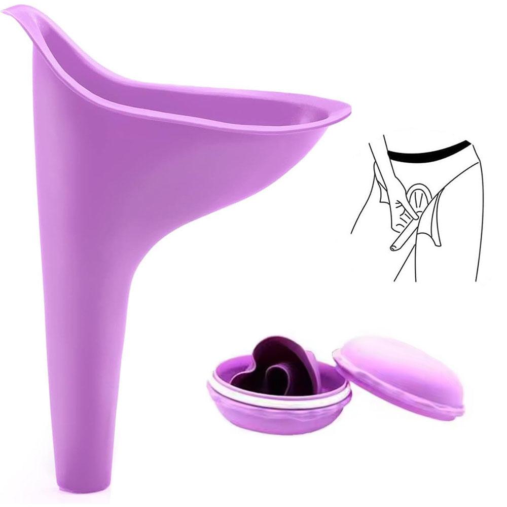 Outdoor Urinal Female Urinal for Women Portable Urination Device Pee Funnel with Packaging Box for Travel Camping Hiking and Outdoor Activities