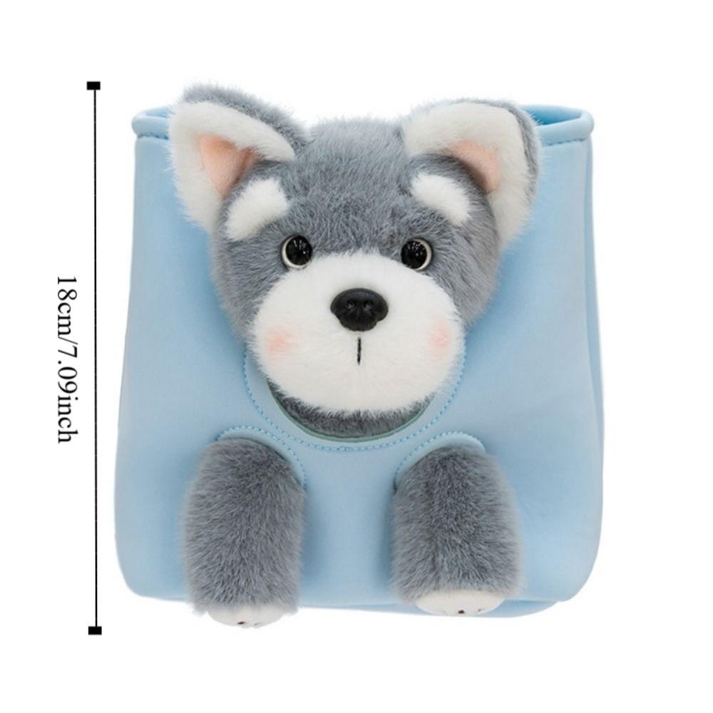 Shoulder Bag Plushie Doll Fur Bag Collection Stuffed Running Dog Knapsack  Kids Playing Supplies