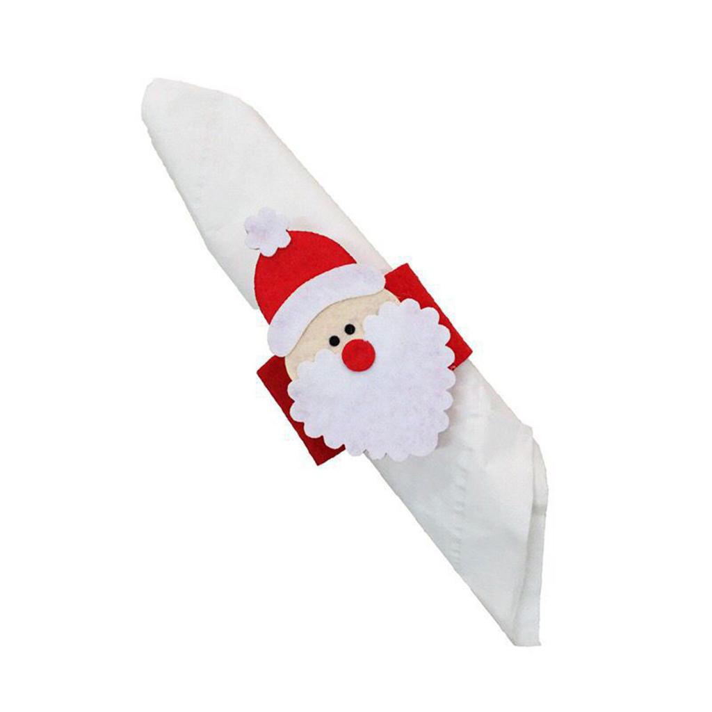 Napkin Rings Serviette Holder Table Ornaments Xmas Tableware New Year Home Decor