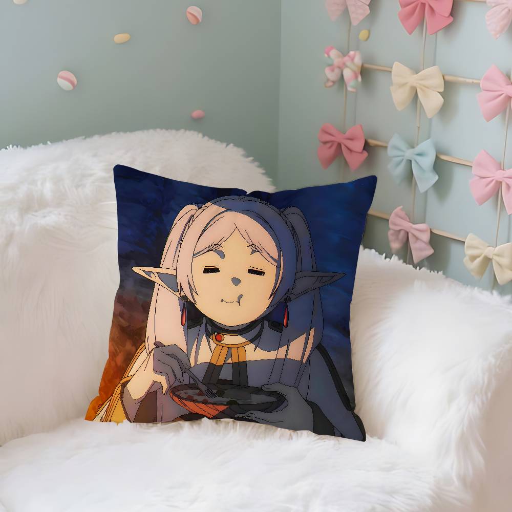 Anime F-Frieren Cute Case Plush Fabric Soft Pillowcase Double Sided Print Cushion Cover Household Gifts