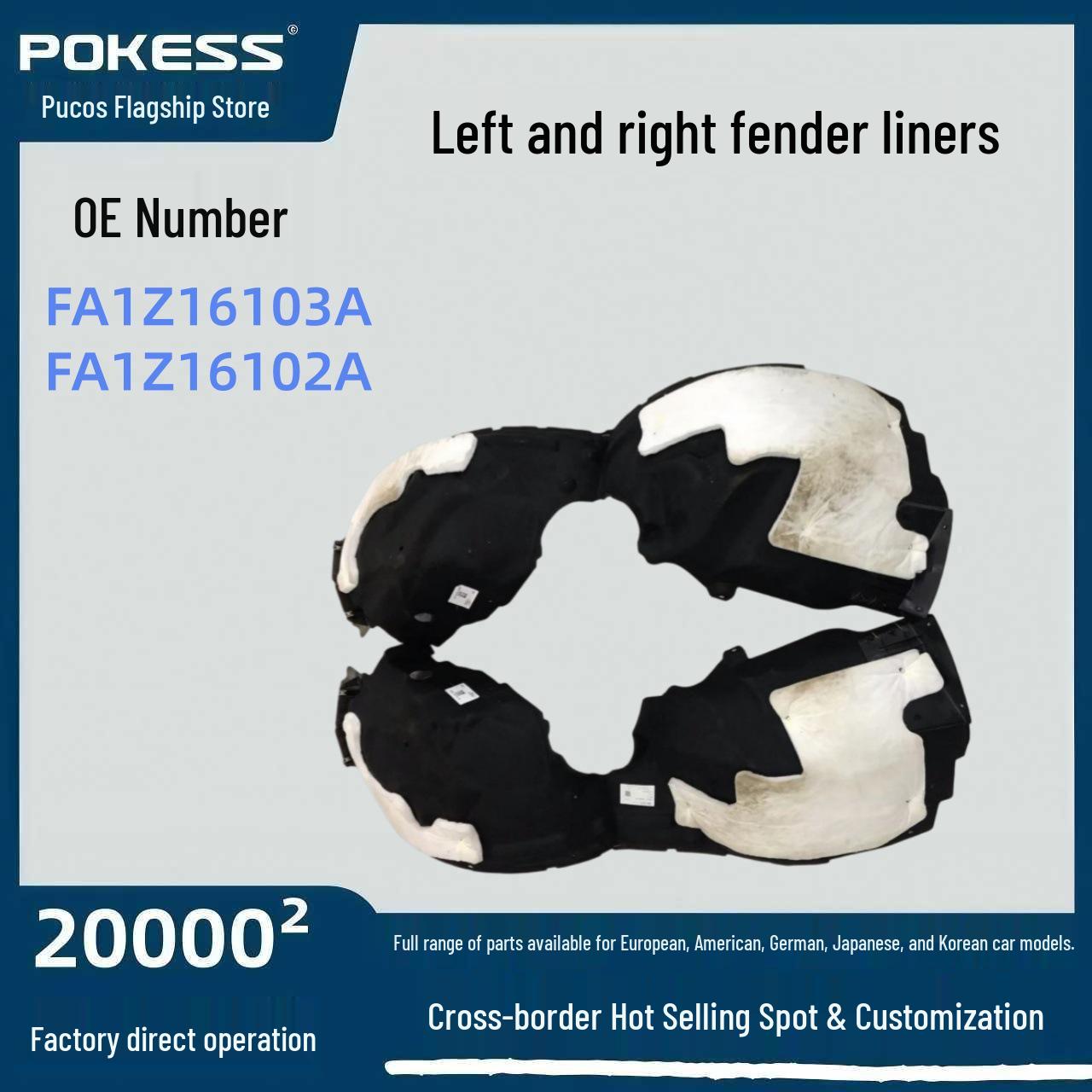 FA1Z16103A Car Parts for Ford Fender Liner, Left & Right, FA1Z16102A Compatible Fender Liner Right
