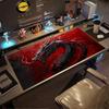 Dark Red Glowing Dragon In Cloud Large Extended Mouse Pad Nonslip Rubber Base With Stitched Edges For Gaming And Office Use