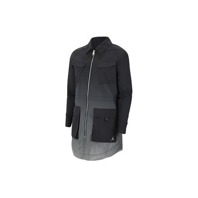 Logo Print Multi-Pocket Long Sleeve Jacket Women Jacket Black CU6320-010