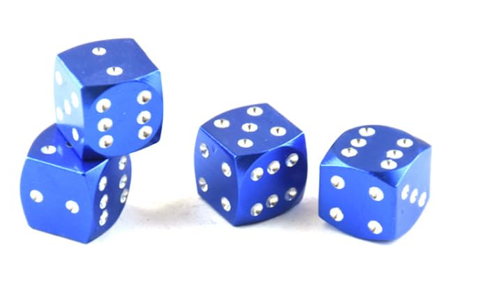 Valve Cap Car Tire Dice Aluminum Tire Valve Cap Dice