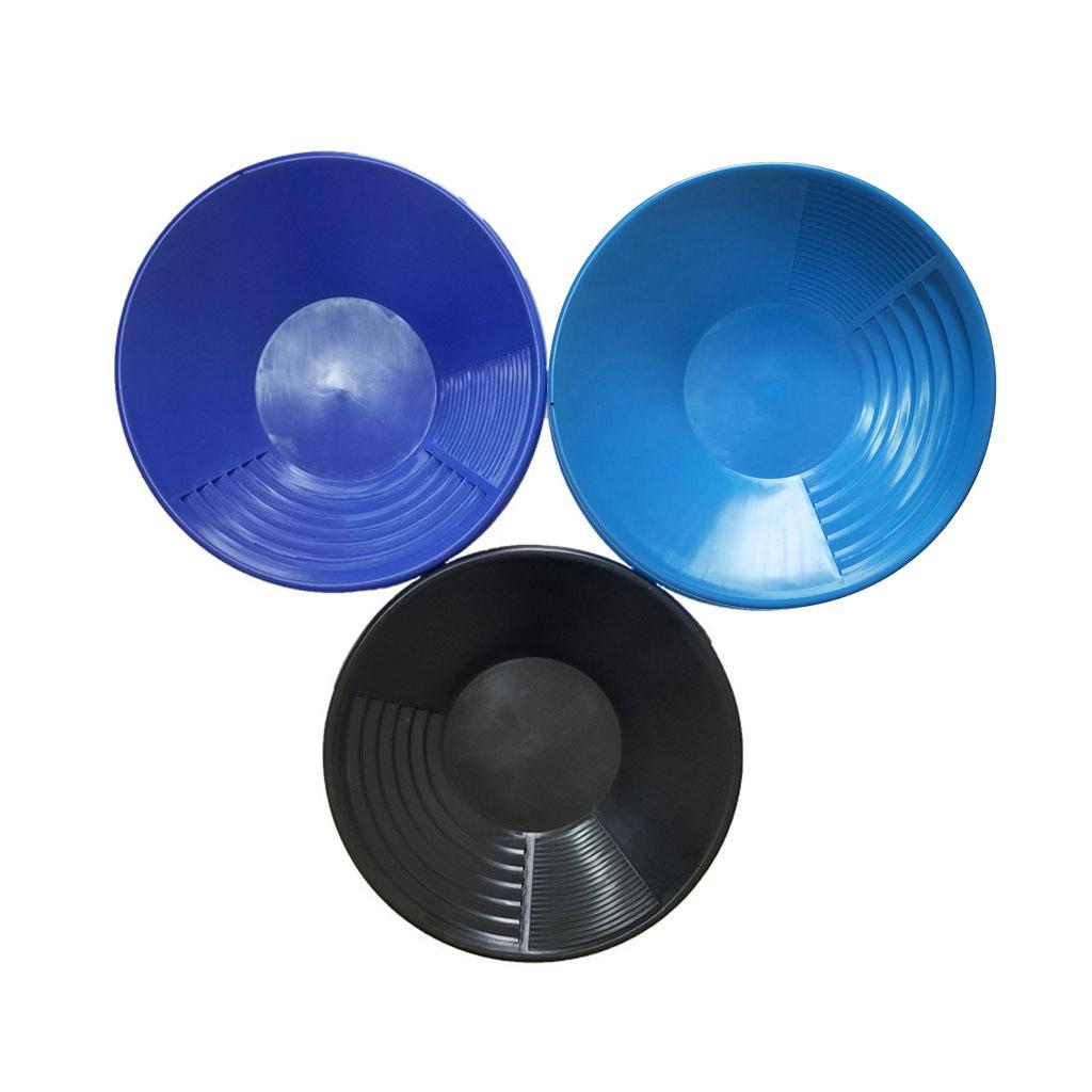 15-inch Gold Panning Basin Nugget Sluicing Pan for W/ Dual Riffles Prospecting Dredging River Tool for Metal Detector Pa