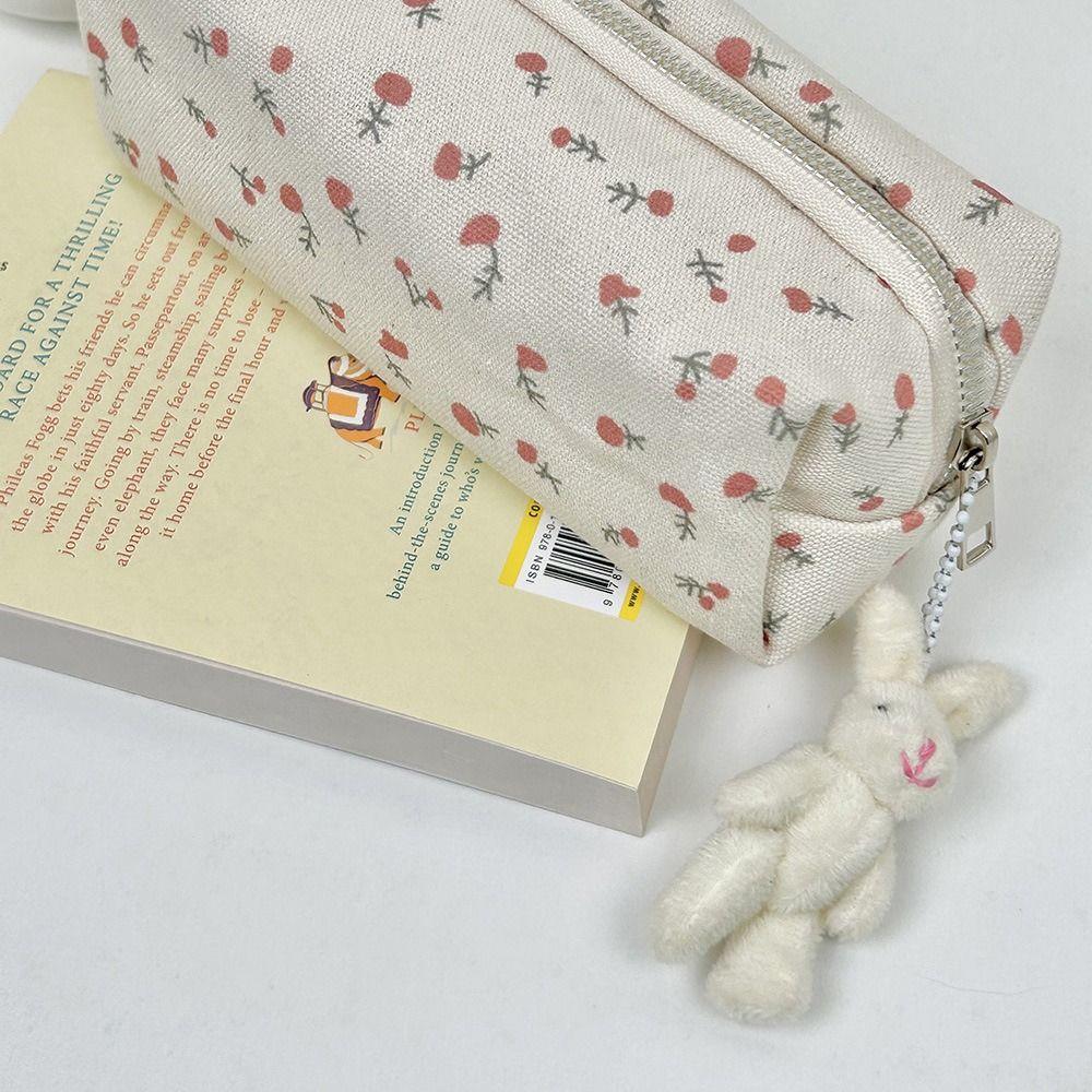 Small Flowers Pencil Cases Fresh Style Pen Bag Pen Box Floral Pencil Bag  School Supplies