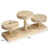 Round Wooden Display Risers Decorative Display Stand Rack Desktop Solid Wood for Watch Cupcakes Glasses Figurines Home Decor