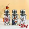 Water Bottle111 Stainless Steel Thermos Cup High Value Rose Peony Tea Water Cup with Lifting Rope Portable Large Capacity Cup