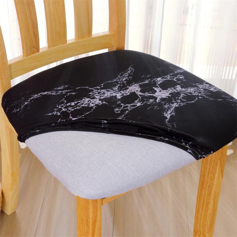 Stretch Square Chair Seat Cushion Cover With Elastic Bottom Chair Slipcover for Kitchen Hotel Banquet Dining Room Home Decor