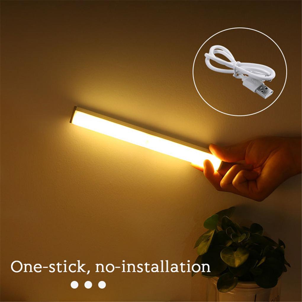 LED Cabinet Light Stripe Sensor USB Charging Lamp Body Induction Night-light Home Cupboard Closet Kitchen Lighting