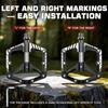 BUCKLOS Mountain Bike Pedals MTB Non-Slip Platform Pedals with Reflectors DU Bearings 9/16" Pedal Aluminum Alloy Bicycle Parts