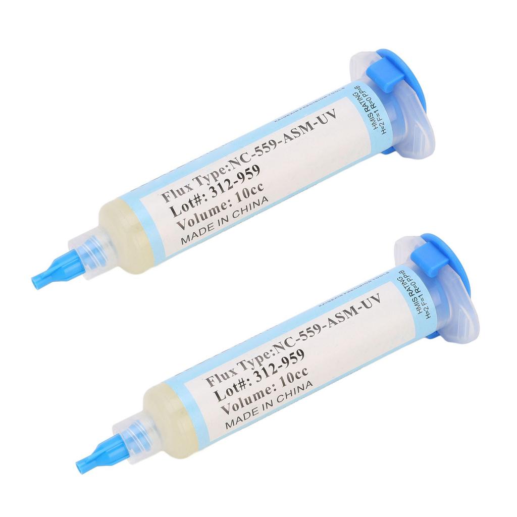 2Pcs Solder Oil Syringe Flux Paste PCB BGA Electronic Equipment Soldering Rework Supplies