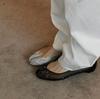 Fashion Sheepskin Version ~ French Red Leather Toe Shoes Female Spring New Soft Sole Mary Jane Single Shoe Ballet Flat Shoes