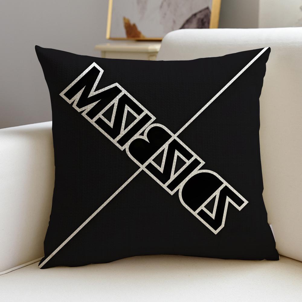 Edgy Mindless Self IndulgenceS Cushion Cover Breathable and Skin Friendly Linen Pillowcase Square Removable and Washable Cushion