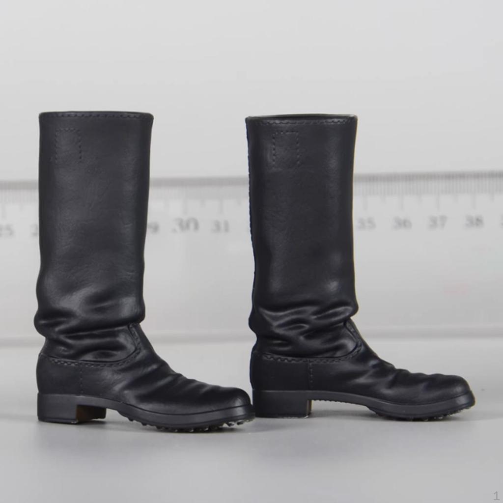 1 Pair Action Figure Doll Boots with High Heel Pirate Footwear PP Construction Round Toe Suitable