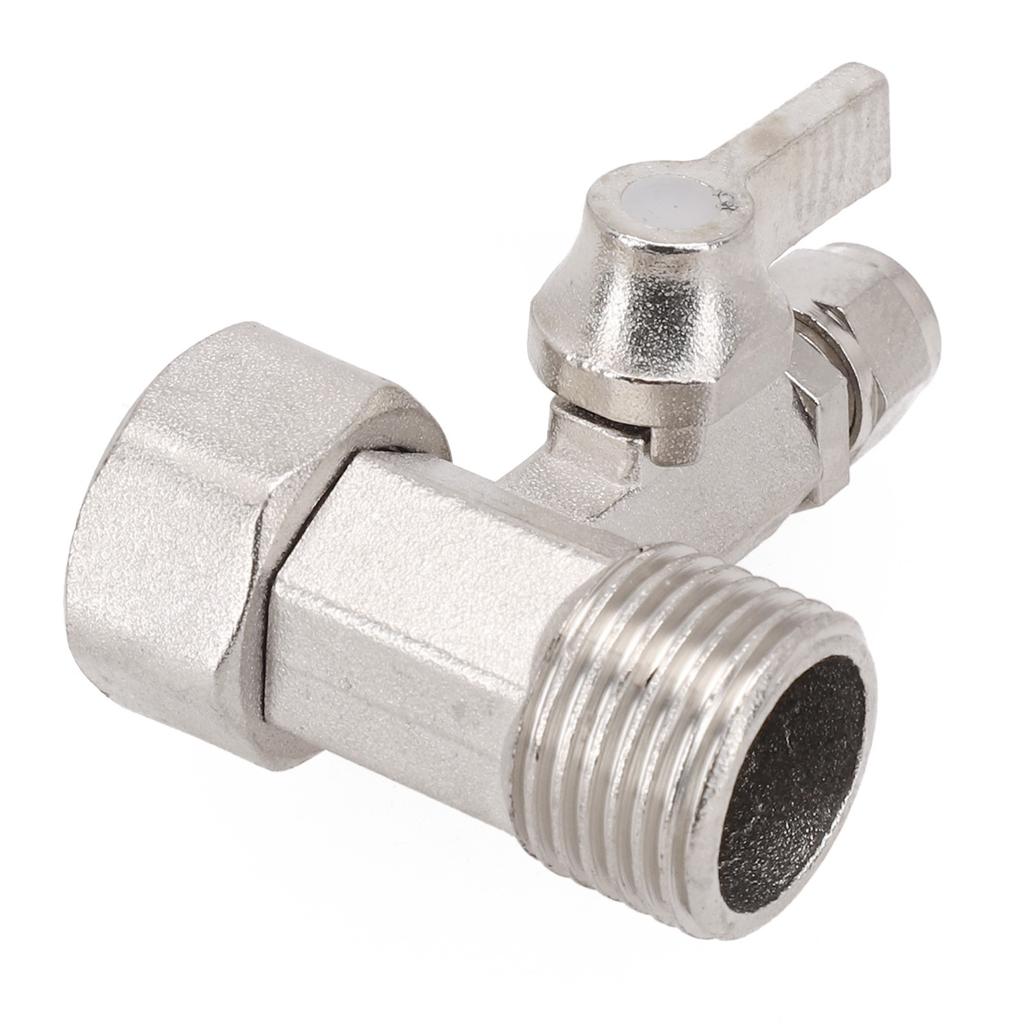 All Metal Water Line Adapter with Shutoff Valve for 12 to 14 Inch Tubing