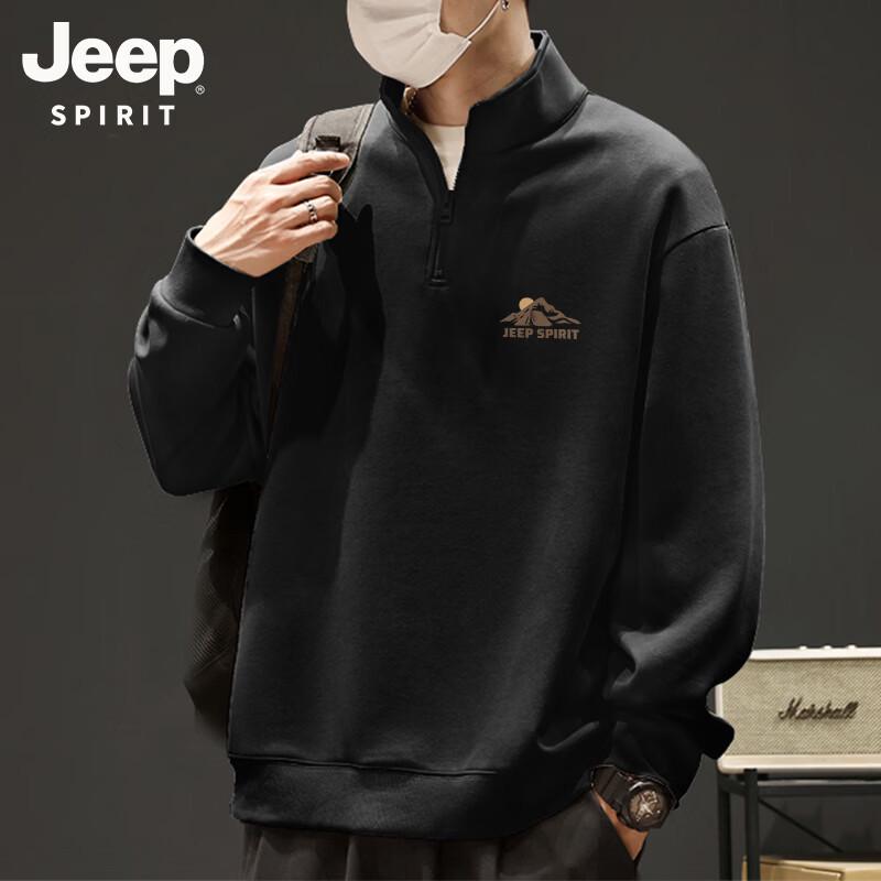 JEEP SPIRIT Men s Half-Zip Stand-Collar Sweatshirt XL