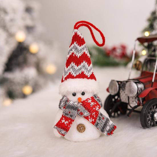 Christmas Gnome Hanging Ornaments with Lights Handmade Snowman Gnome Figurine Hanging Home Decorations for Shelf Table Fireplace Christmas Tree