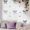 Elegant Blue Bow Wall Stickers Boho Bowknot Bedroom Decorative Wall Stickers Love Heart Bow Fridge Stickers DIY Home Decoration