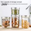 Sealed Jar with Silicon Seal 300/400/500/650ML Glass Screw Airtight Lid Large Capacity Clear Multifunctional Fruit Dry Goods Jam Nuts Grain