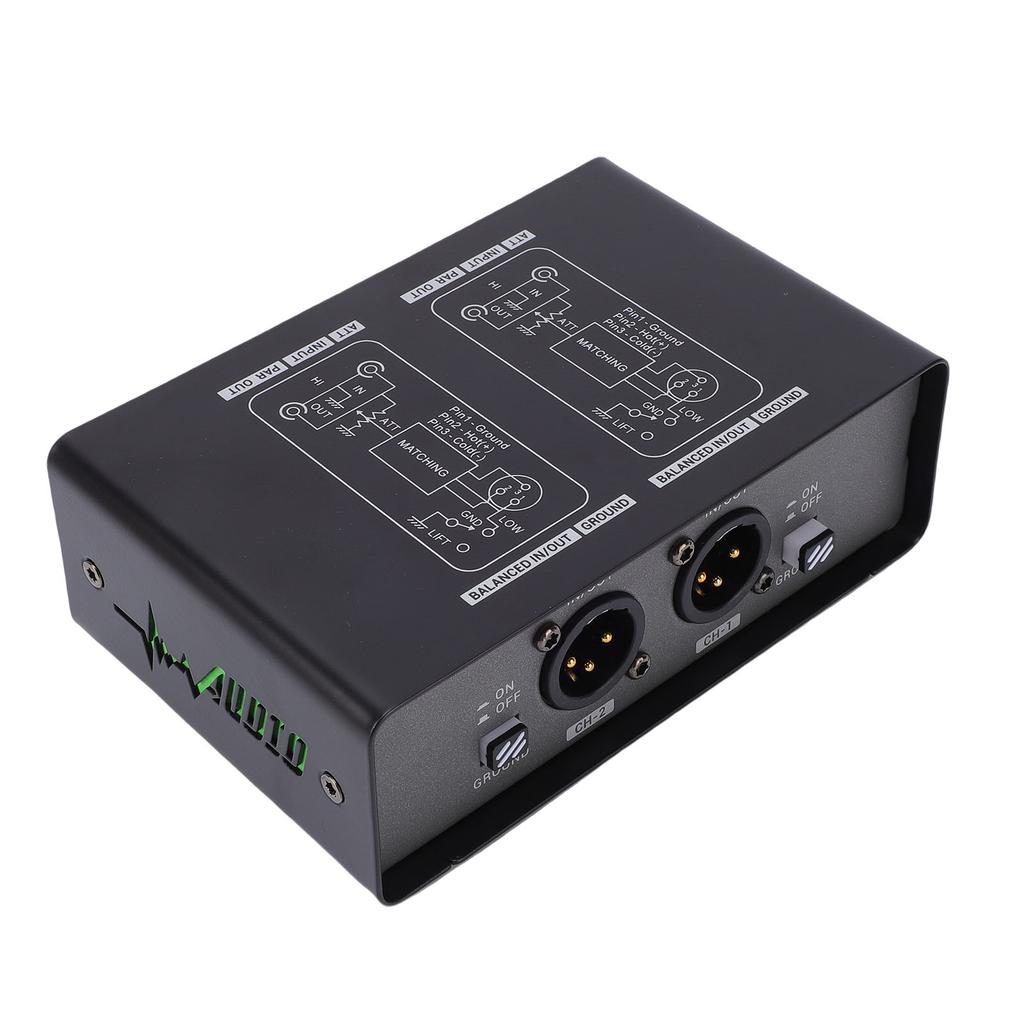 Hum Eliminator Box 3 Level Gain Adjustment Eliminates Noise Interference 2 Channel Ground Loop Noise Isolator Noise