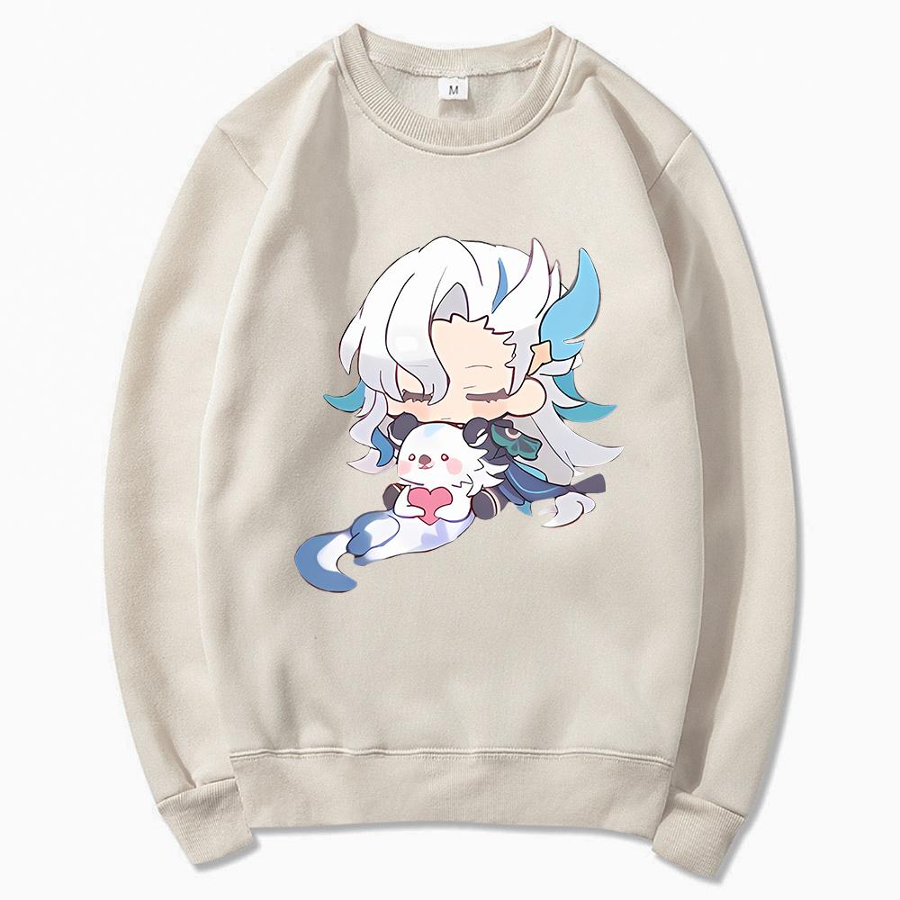 Genshin Impact Neuvillette Hanorac anime unisex Hanorac clasic clasic Harajuku Îmbrăcăminte bărbați și femei Clasic simplu la modă