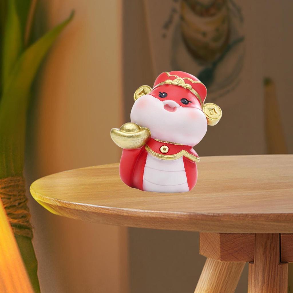 Cartoon Schlangenstatue Chinesisches Jahr Figur Mini Skulptur Kunsthandwerk Harz Niedlich für Tischplatte