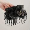 Fashion Flower and Butterfly Tassel Hair Clip Mesh Non Slip Beaded Shark Hair Clip Hairpin Hair Accessories