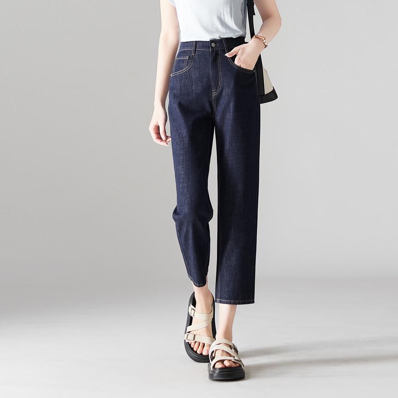 SOFSIL 2026 Summer Cotton Linen Casual Jeans for Women 29/XL