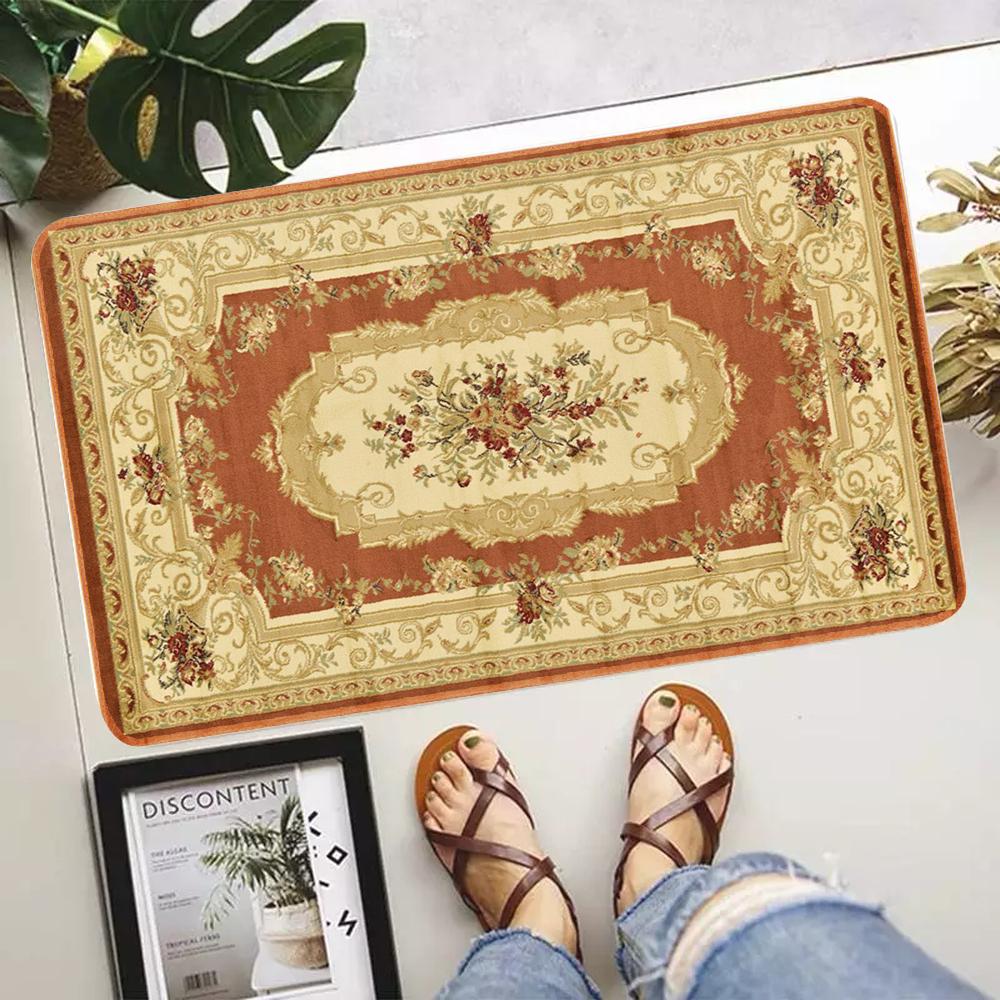 Lahome Ethnic Floral Rugs Vintage Persian Large Area Carpet Moroccan Anti-slip Bathroom Door Mat Bedroom Decor
