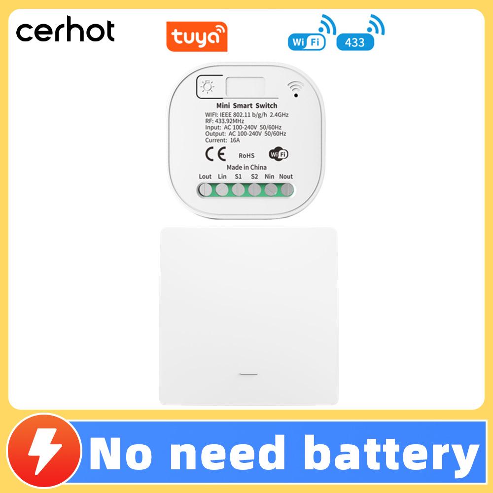 Battery-free, Waterproof, Self-powered Smart Switch; Wireless and Adhesive, Remote Control for Easy Household Use.