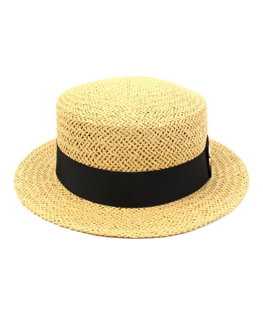 Beige Flat Short Panama Hat