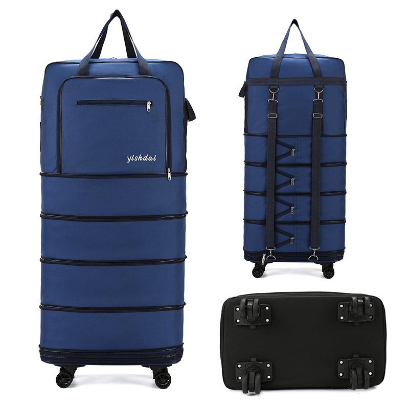 2/3/4 layer Folding Universal Wheel Luggage Bag, Shoulder Travel Bag, Female Large-capacity Storage, Moving, Can Be Packed As A Checked Bag