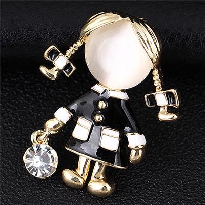 Girl Brooch Women Opal   Brooch Pin Dress Coat Gift Jewelry