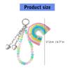 Lovely Heart Keychain Braided Rope Keyring Bag Charm Bag Pendant Star Car Keychain Rainbow Handbag Charm Decorations