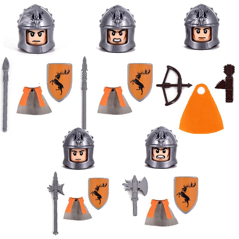 MOC Thrones Golden Armor Warrior Guard Jaime Lannister Barristan Selmy Meryn Trant Building Blocks Mini Action Figure Toys