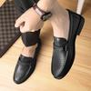 Fashion Luxury Brand Mens Summer Cowhide Breathable Casual Leather Shoes Fashion New Men Comfortable Hollow Out Business Leisure Loafers