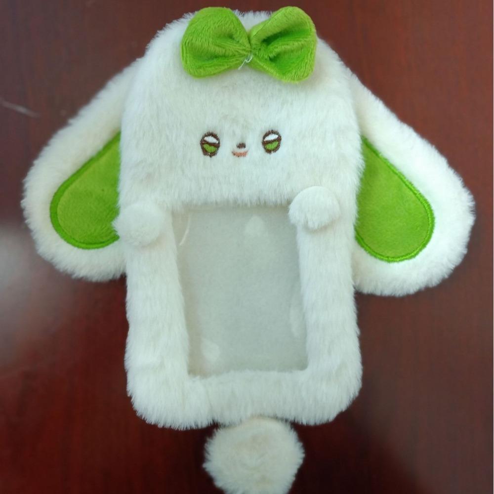Multifunctional Photocard Case Big Eared Rabbit/Border Collie Plush Photo Card Holder Rabbit/Dog/Cat Card Case School Office