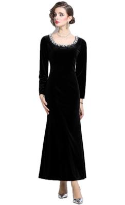Party Klavier Lang Lang Abend Hochzeit Einzigartig [AchtSTER Stern Kleid] Kleid, Rezital, Kleid, Erwachsener, Ärmel, Samt, Mutterkleid, Schwarz, Kleid, Kleid,