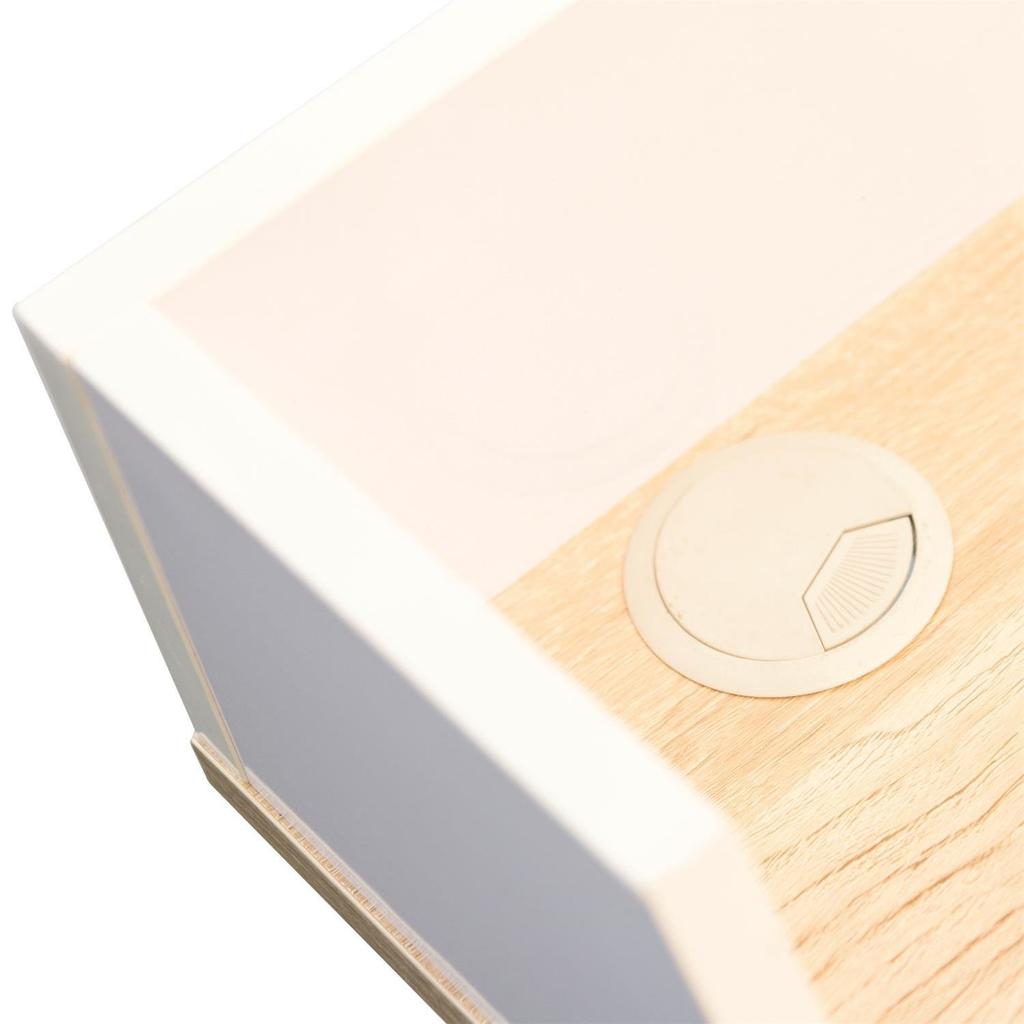 MODERN DESK Brico white loft WITH TWO COMPARTMENTS