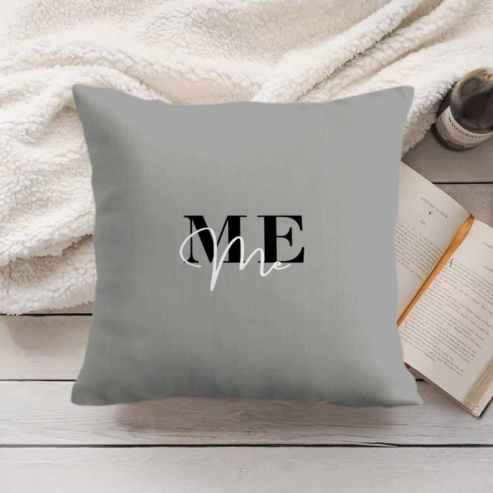 Simplicity Pattern Love Cushion Cover Silky Short Plush Invisible Zipper Dustproof Sofa Pillow Case For Home Decor